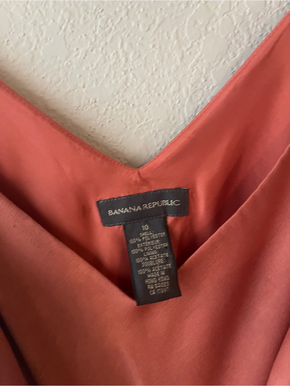 Banana Republic Satin Slip Midi Dress in Terracotta Size 10 - Picture 5 of 8